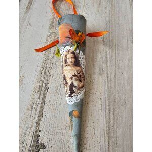 Victoria and cornucopia flower orange paper girl cat‎ decor ribbon